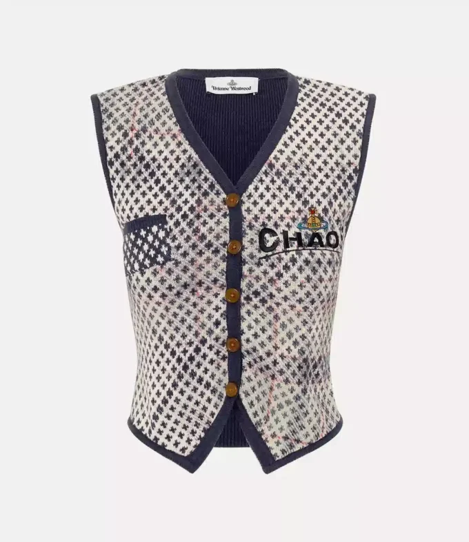 Distressed Tartan Vest