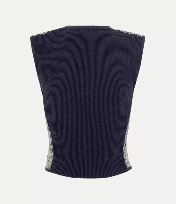 Distressed Tartan Vest