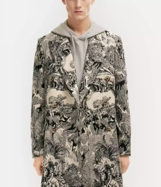 Klassisk dubbelknäppt kappa