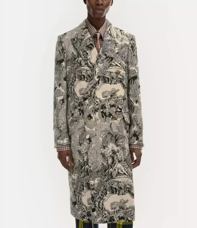 Klassisk dubbelknäppt kappa