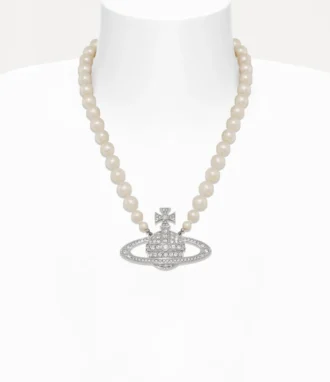 Man. Bas Relief Pearl-halsband