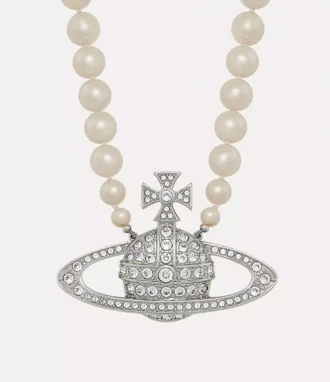 Man. Bas Relief Pearl-halsband