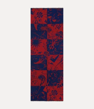 Stola med rutmönster