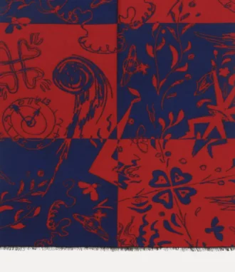 Stola med rutmönster